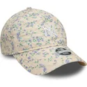cap-islenkta-beige-adjustable-strap-9twenty-floral-quilt-new-york-yankees-mlb-new-era