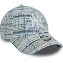 niebieska-regulowana-czapka-z-zakrzywionym-daszkiem-dla-kobiet-9forty-tweed-new-york-yankees-mlb-new-era