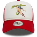 kepure-islenkta-raudona-snapback-vaikams-9forty-a-frame-wonder-woman-dc-comics-new-era