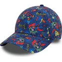 cap-islenkta-navy-blue-adjustable-strap-vaikams-9forty-all-over-print-superman-dc-comics-new-era