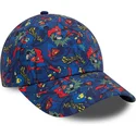 cap-islenkta-navy-blue-adjustable-strap-vaikams-9forty-all-over-print-superman-dc-comics-new-era