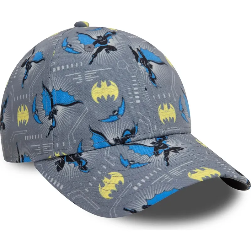 cap-islenkta-gray-adjustable-strap-vaikams-9forty-all-over-print-batman-dc-comics-new-era