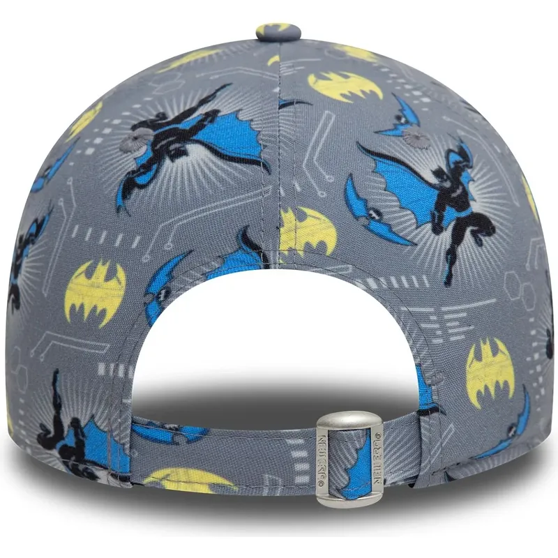 cap-islenkta-gray-adjustable-strap-vaikams-9forty-all-over-print-batman-dc-comics-new-era