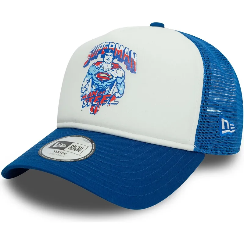 kepure-islenkta-melyna-snapback-vaikams-9forty-a-frame-superman-dc-comics-new-era kepure-islenkta-melyna-snapback-vaikams-9forty-a-frame-superman-dc-comics-new-era