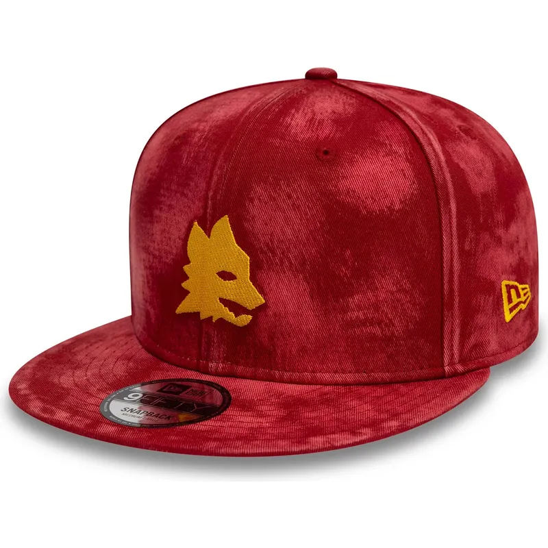 czerwona-plaska-czapka-snapback-9fifty-tie-dye-associazione-sportiva-roma-serie-a-new-era
