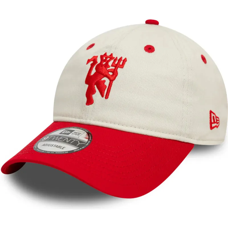 kepure-islenkta-raudona-reguliuojamas-9twenty-contrast-visor-manchester-united-football-club-premier-league-new-era
