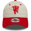 kepure-islenkta-raudona-reguliuojamas-9twenty-contrast-visor-manchester-united-football-club-premier-league-new-era
