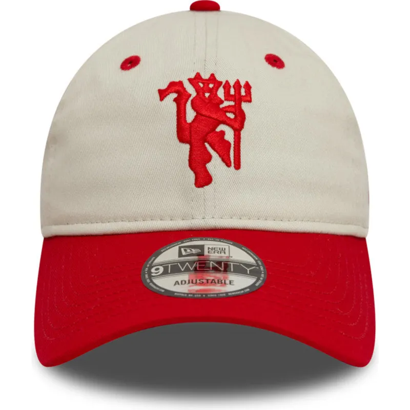 kepure-islenkta-raudona-reguliuojamas-9twenty-contrast-visor-manchester-united-football-club-premier-league-new-era