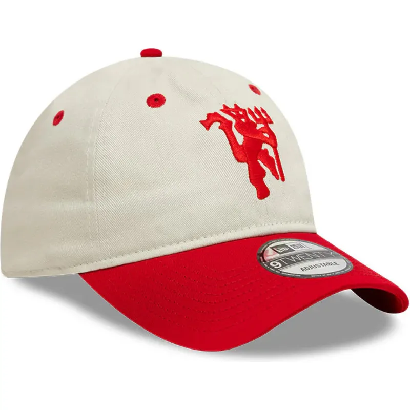 kepure-islenkta-raudona-reguliuojamas-9twenty-contrast-visor-manchester-united-football-club-premier-league-new-era