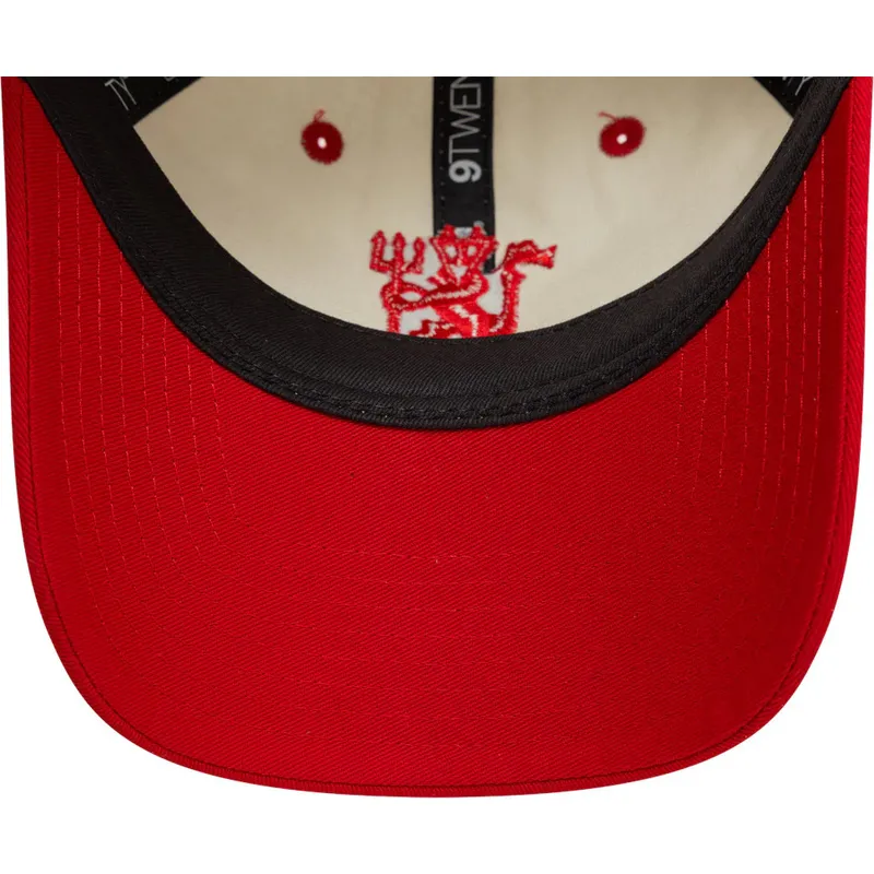 kepure-islenkta-raudona-reguliuojamas-9twenty-contrast-visor-manchester-united-football-club-premier-league-new-era