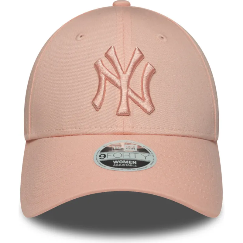 rozowa-regulowana-czapka-z-zakrzywionym-daszkiem-dla-kobiet-z-rozowym-logo-9forty-league-essential-new-york-yankees-mlb-new-era