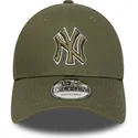 new-era-curved-brim-green-logo-9forty-outline-new-york-yankees-mlb-green-adjustable-cap