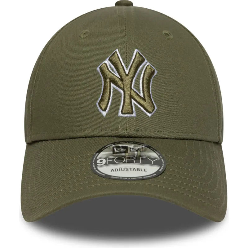 kepure-islenkta-zalia-reguliuojama-juostele-9forty-outline-new-york-yankees-mlb-new-era