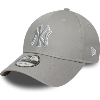 Cap išlenkta gray adjustable strap 9FORTY Outline New York Yankees MLB New Era