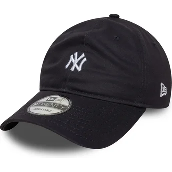 New Era Curved Brim 9TWENTY Mini Logo New York Yankees MLB Navy Blue Adjustable Cap