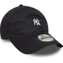 new-era-curved-brim-9twenty-mini-logo-new-york-yankees-mlb-navy-blue-adjustable-cap