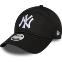 czarna-zakrzywiona-regulowana-czapka-damska-9twenty-league-essential-new-york-yankees-mlb-od-new-era
