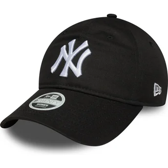 Czarna zakrzywiona regulowana czapka damska 9TWENTY League Essential New York Yankees MLB od New Era