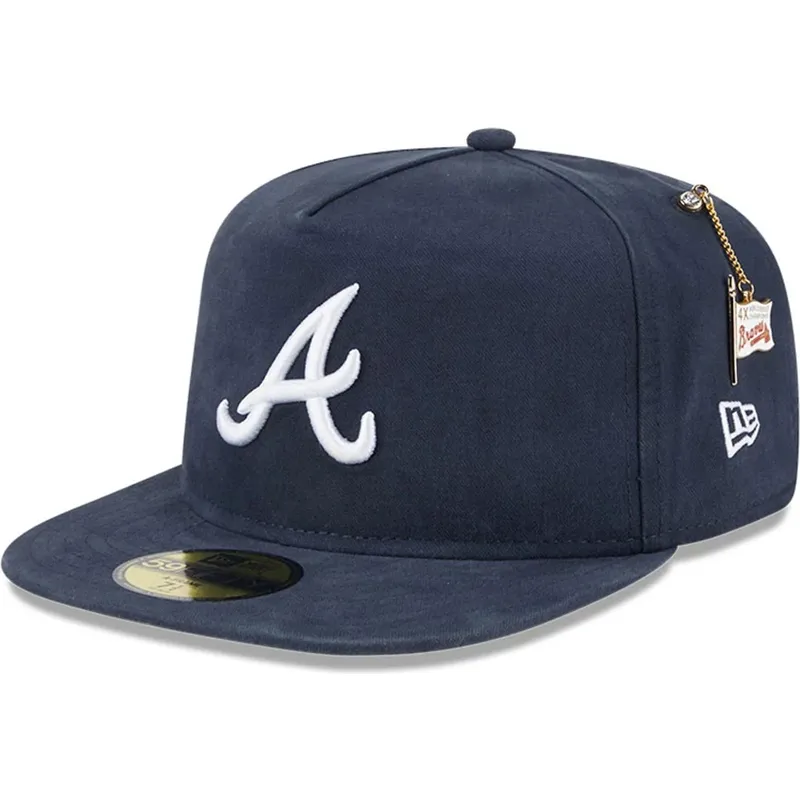 kepure-plokscia-tamsiai-melyna-priglundanti-59fifty-a-frame-championship-side-flag-atlanta-braves-mlb-new-era