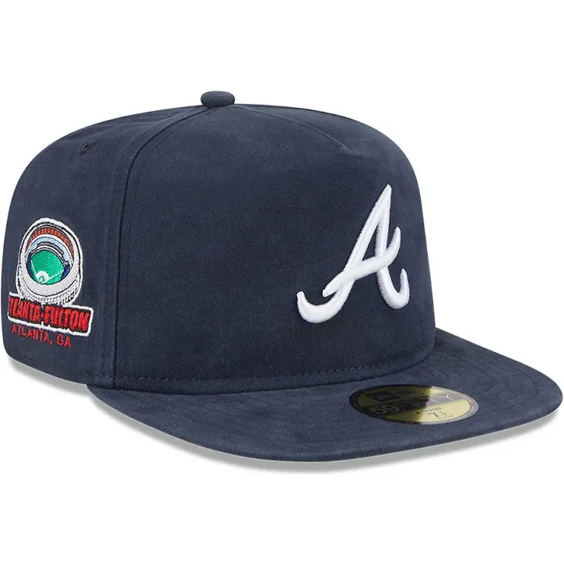 kepure-plokscia-tamsiai-melyna-priglundanti-59fifty-a-frame-championship-side-flag-atlanta-braves-mlb-new-era