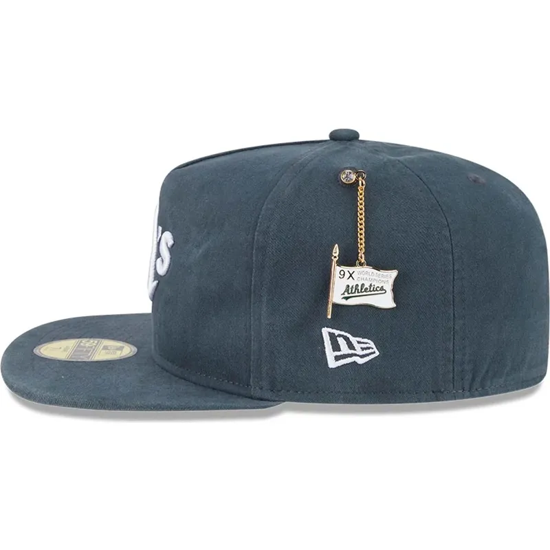 kepure-plokscia-zalia-priglundanti-59fifty-a-frame-championship-side-flag-oakland-athletics-mlb-new-era