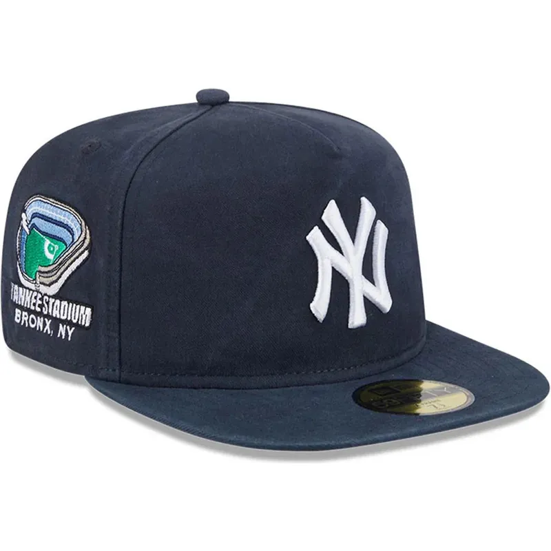 kepure-plokscia-tamsiai-melyna-priglundanti-59fifty-a-frame-championship-side-flag-new-york-yankees-mlb-new-era
