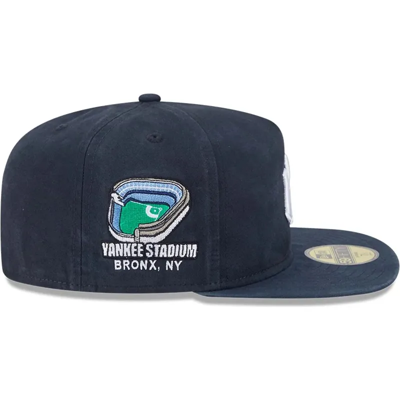 kepure-plokscia-tamsiai-melyna-priglundanti-59fifty-a-frame-championship-side-flag-new-york-yankees-mlb-new-era