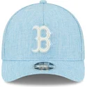 new-era-curved-brim-9forty-m-crown-a-frame-cotton-weave-boston-red-sox-mlb-light-blue-snapback-cap