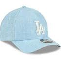 jasnoniebieska-zakrzywiona-czapka-snapback-9forty-m-crown-a-frame-cotton-weave-los-angeles-dodgers-mlb-new-era