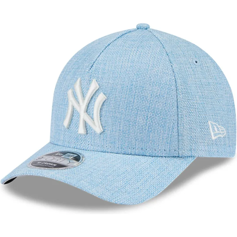 jasnoniebieska-zakrzywiona-czapka-snapback-9forty-m-crown-a-frame-cotton-weave-new-york-yankees-mlb-new-era