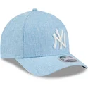 jasnoniebieska-zakrzywiona-czapka-snapback-9forty-m-crown-a-frame-cotton-weave-new-york-yankees-mlb-new-era