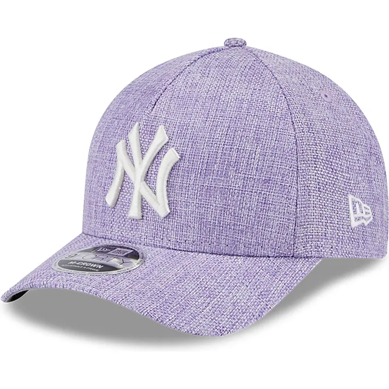 fioletowa-zakrzywiona-czapka-snapback-9forty-m-crown-a-frame-cotton-weave-new-york-yankees-mlb-new-era