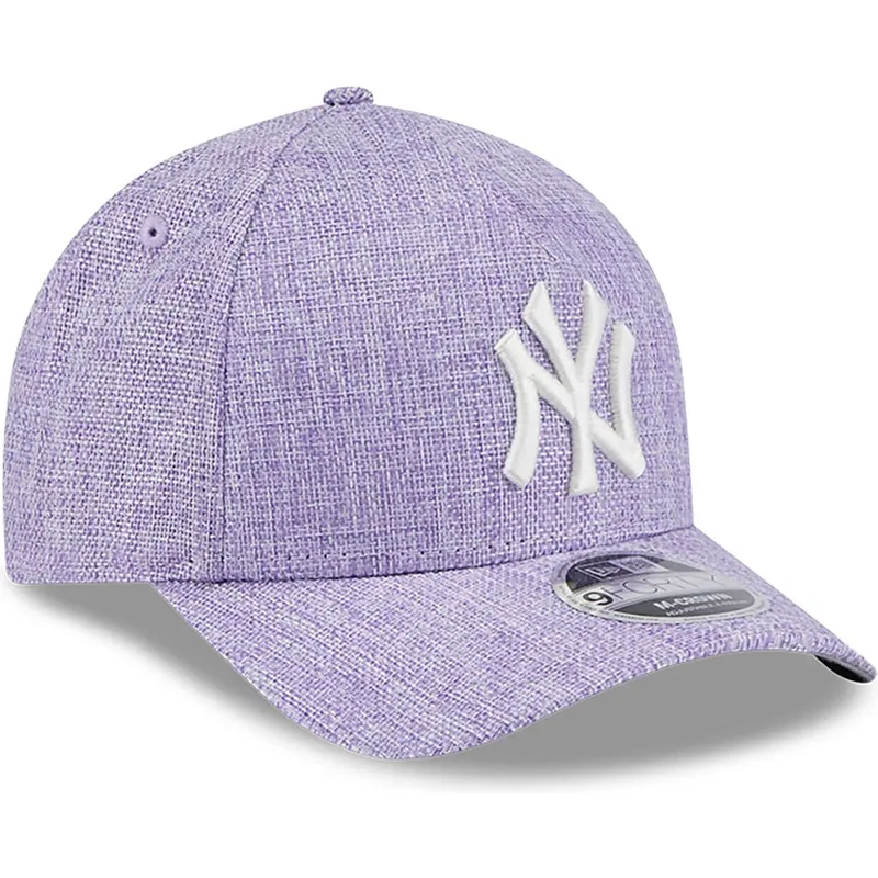 fioletowa-zakrzywiona-czapka-snapback-9forty-m-crown-a-frame-cotton-weave-new-york-yankees-mlb-new-era