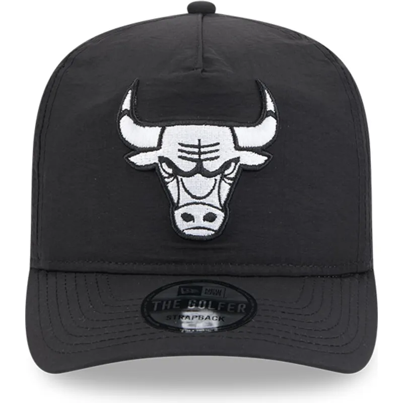 kepure-islenkta-juoda-reguliuojamas-golfer-everyday-nylon-chicago-bulls-nba-new-era