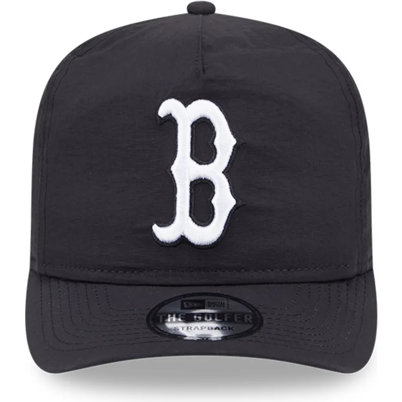 kepure-islenkta-juoda-reguliuojamas-golfer-everyday-nylon-boston-red-sox-mlb-new-era