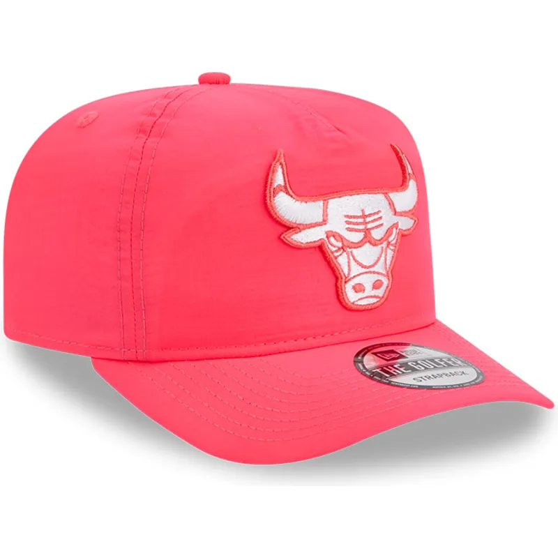cap-islenkta-pink-adjustable-strap-golfer-everyday-nylon-chicago-bulls-nba-new-era