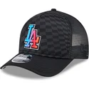 czapka-trucker-czarna-9forty-m-crown-a-frame-gradient-raceway-los-angeles-dodgers-mlb-new-era