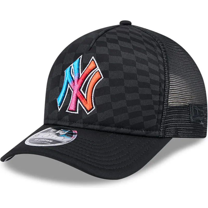 czapka-trucker-czarna-9forty-m-crown-a-frame-gradient-raceway-new-york-yankees-mlb-new-era