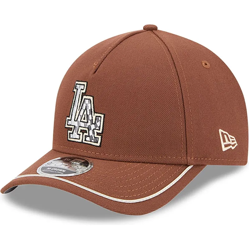 cap-islenkta-brown-snapback-9forty-m-crown-a-frame-motorsport-los-angeles-dodgers-mlb-new-era