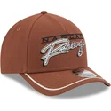cap-islenkta-brown-snapback-9forty-m-crown-a-frame-motorsport-nascar-new-era