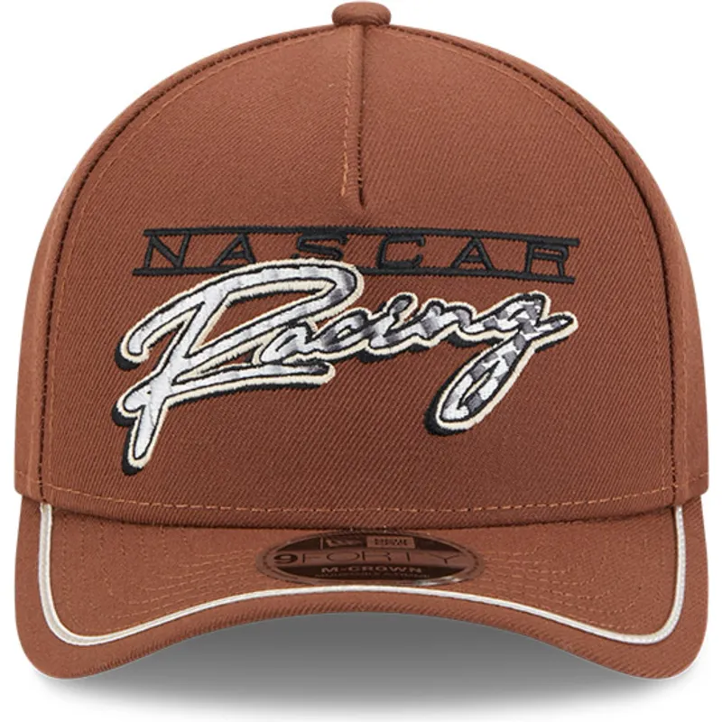 kepure-islenkta-ruda-snapback-9forty-m-crown-a-frame-motorsport-nascar-new-era