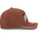 new-era-curved-brim-9forty-m-crown-a-frame-motorsport-nascar-brown-snapback-cap