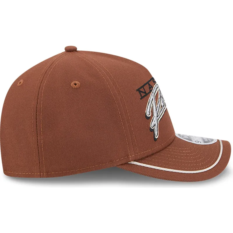 cap-islenkta-brown-snapback-9forty-m-crown-a-frame-motorsport-nascar-new-era