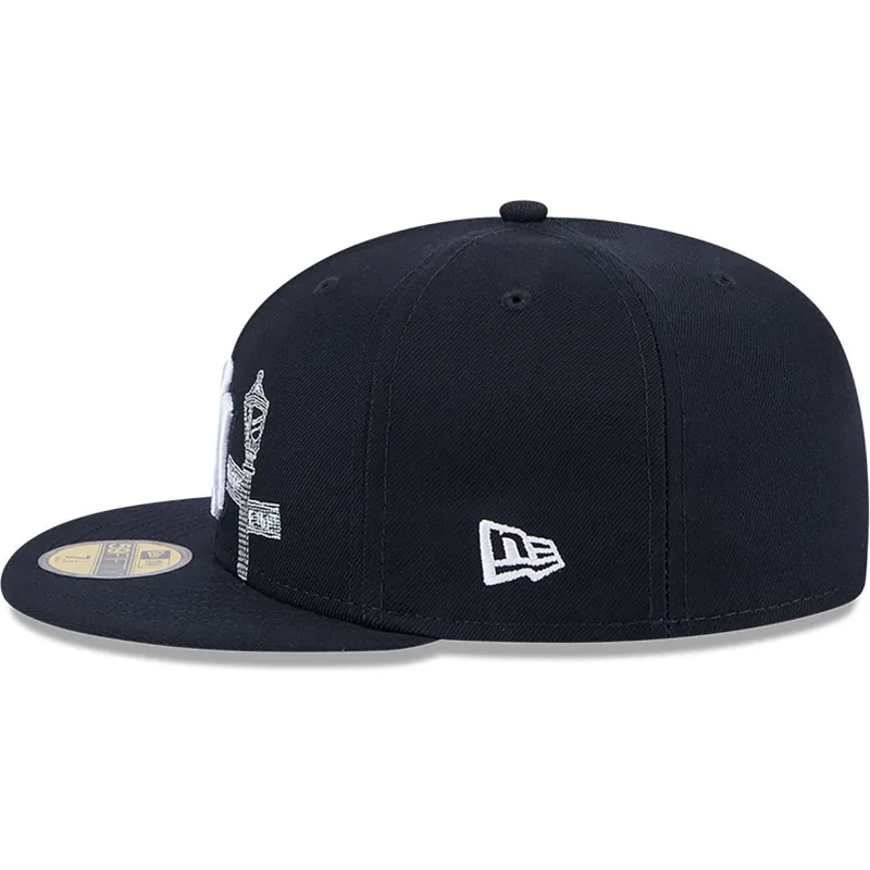 kepure-plokscia-tamsiai-melyna-priglundanti-59fifty-state-stitch-new-york-yankees-mlb-new-era
