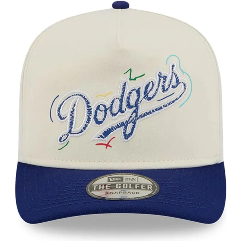 kepure-islenkta-melyna-snapback-golfer-team-scribble-los-angeles-dodgers-mlb-new-era