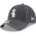 szara-zakrzywiona-regulowana-czapka-9twenty-washed-contrast-chicago-white-sox-mlb-od-new-era