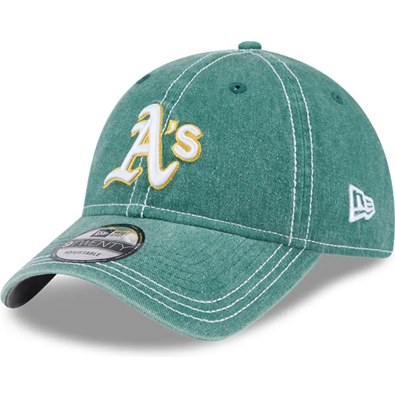 kepure-islenkta-zalia-reguliuojamas-9twenty-washed-contrast-oakland-athletics-mlb-new-era
