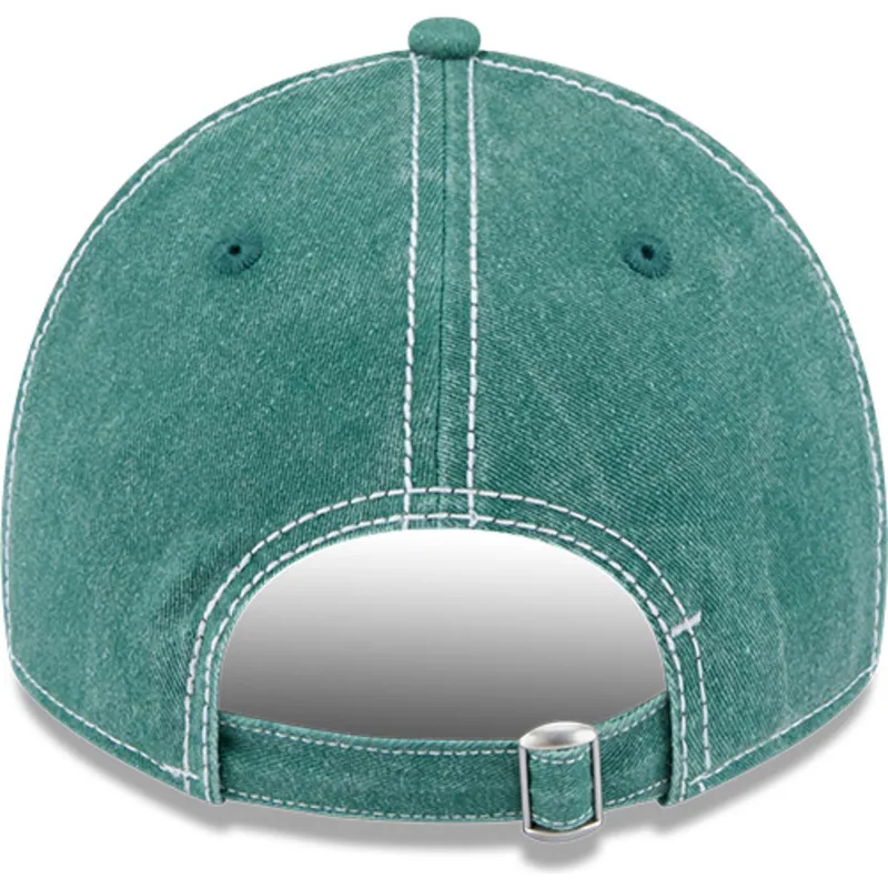 zielona-regulowana-czapka-z-zakrzywionym-daszkiem-9twenty-washed-contrast-oakland-athletics-mlb-new-era