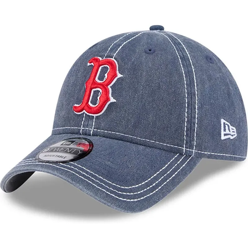 niebieska-regulowana-czapka-z-zakrzywionym-daszkiem-9twenty-washed-contrast-boston-red-sox-mlb-new-era