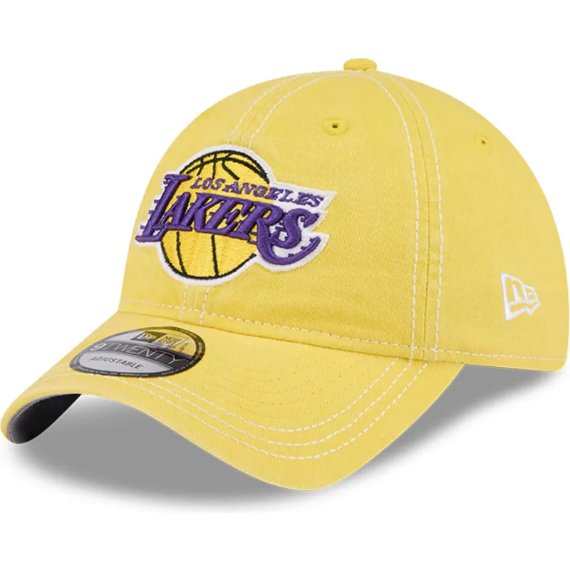 zolta-zakrzywiona-czapka-z-regulacja-9twenty-washed-contrast-los-angeles-lakers-nba-new-era